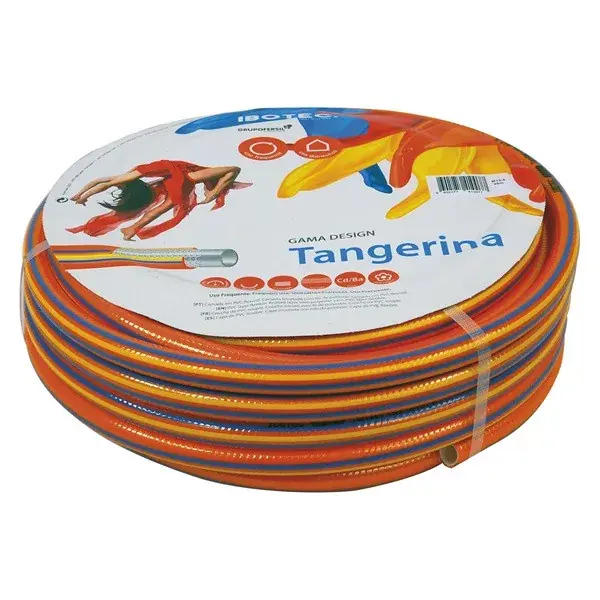 Újdonság locsolótömlő, csavarodásmentes, 3 rétegű; 3/4", 25m, (narancs, citrom, kék), 260g/m, Tangerina