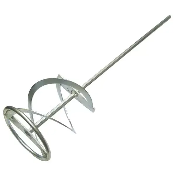Gyors kiszállítás festék- és habarcskeverő szár, fúrógéphez, hatszög befogás; 400×80mm, horganyzott