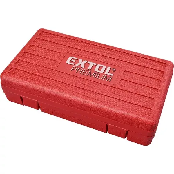 Vedd meg most BIT és dugókulcs klt. 35 db TORX, 1/4"+8mm+10mm+12mm BIT-ek, 1/4"+3/8" dugófejek, adapterek C.V. acél, műanyag dobozban