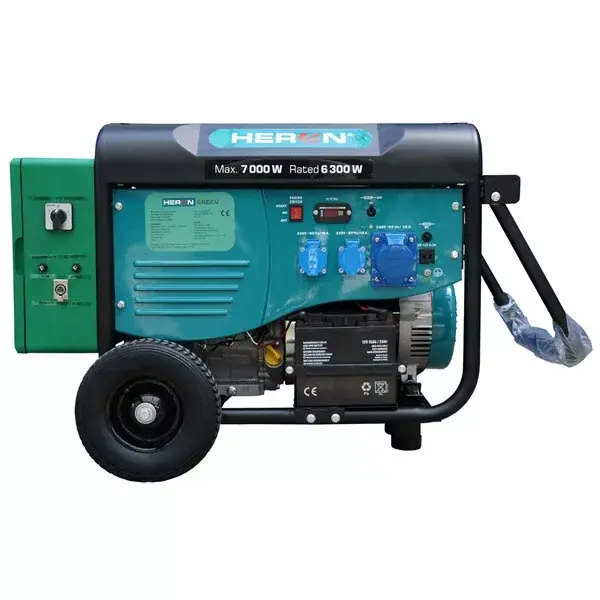 HERON 421 GREEN, egyfázisú, 6,8 kVA-es, távindítóval felszerelt áramfejlesztő Csak ma