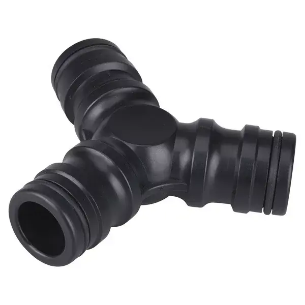 Azonnali szállítás kuplung csatlakozó (toldó); 1", háromutas 3×1", ABS műanyag