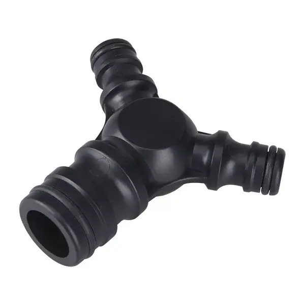 Bestseller kuplung csatlakozó (toldó); 1", háromutas, 1×1" + 2×1/2" (3/4 "), ABS műanyag
