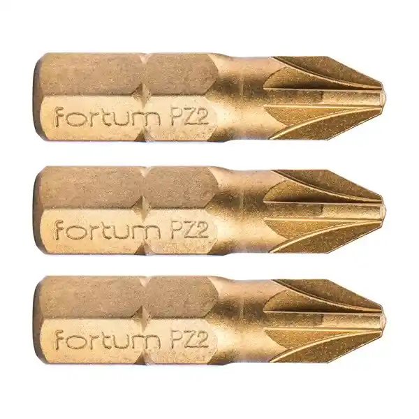behajtóhegy PZ, 3 db, S2 acél, Titanium bevonat; PZ 2×25mm, bliszteren Csak ma