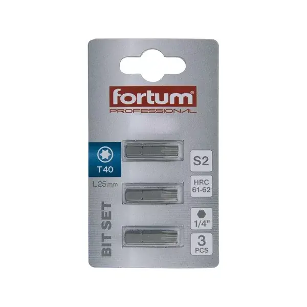 behajtóhegy TORX, 3 db, S2 acél; T 40×25mm, bliszteren Olcsó