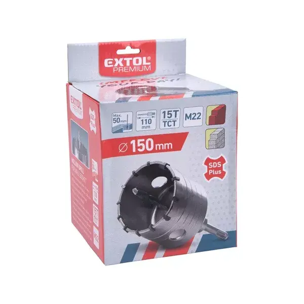 Azonnali szállítás körkivágó téglához, SDS Plus befogás; 150mm, M22×170mm hosszúságú szár