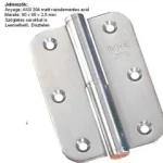 Népszerű Inox zsanér 477 90*65mm balos kerekített
