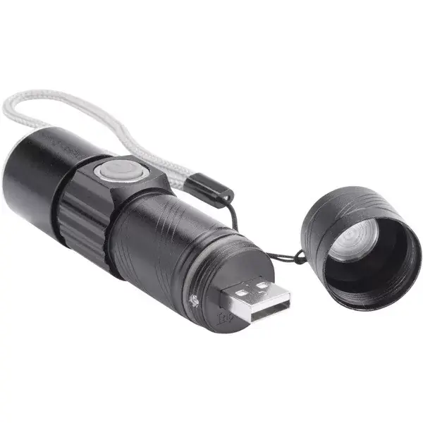 LED lámpa, 3 W, XPE LED; 150 Lm, ALU ház, zoom, újratölthető Li-ion akkus, 450 mAh Szuper ajánlat