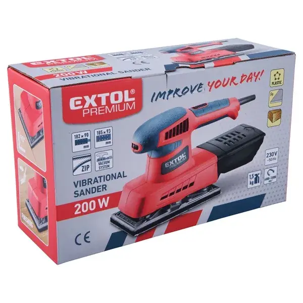 Olcsó vibrációs csiszológép 200 W, max. 13.000 ford/perc, 93×185 mm papír