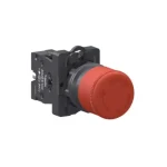 VÉSZGOMB 30mm KOMPLETT PIROS RET. Olcsóbb