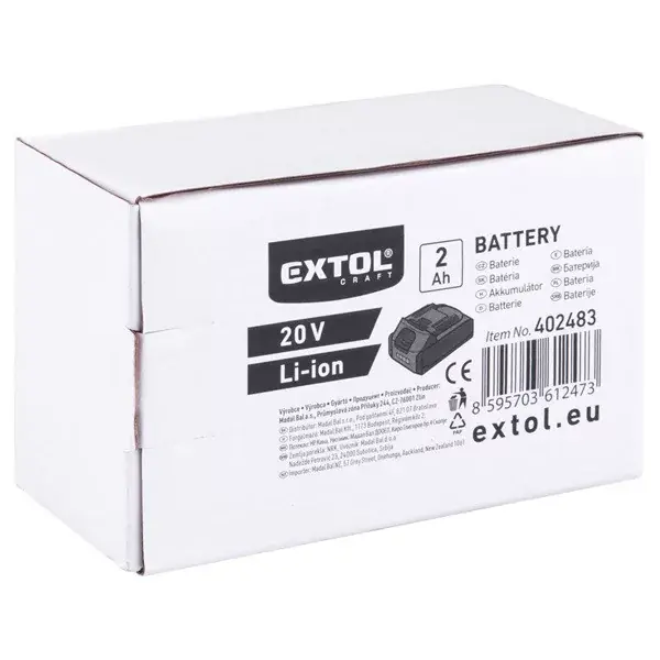 Nézd meg most tartalék akku Extol Craft Li-ion 20 V, 2000 mA