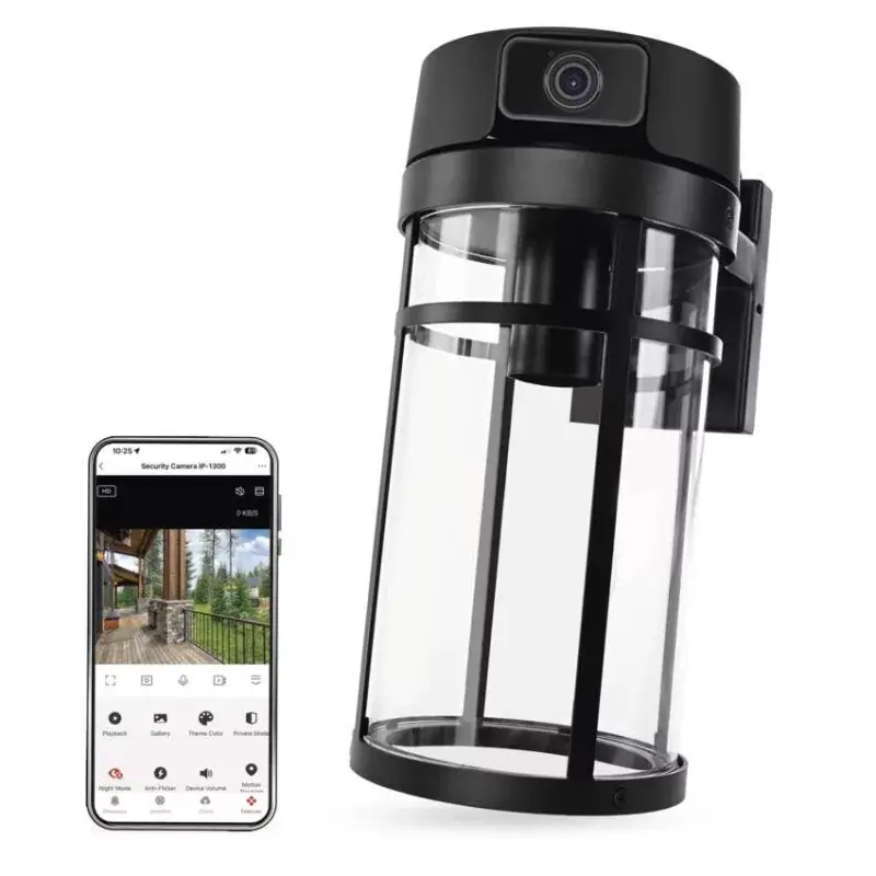 Vedd meg online GoSmart Wifis kültéri forgatható kamera IP-1300 LANTERN világítással, fekete