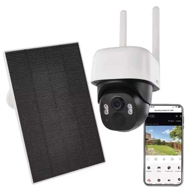 GoSmart Kültéri akkumulátoros kamera IP-1200 WASP wifivel és napelemmel Gyors kiszállítás