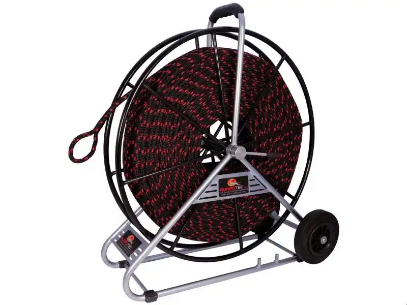 Runpotec PE behúzókötél acél csévélődobbal 10 mm × 120 m Szezonális akció