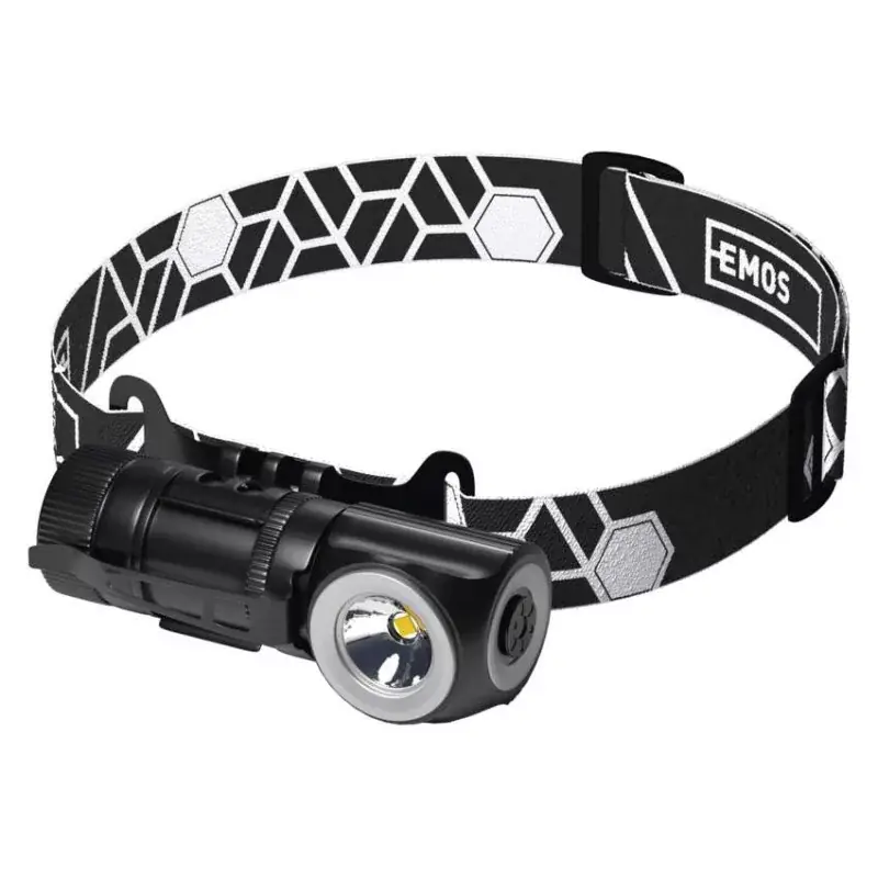 Szezonális akció EMOS LED Fejlámpa tölthető P3544, 500 lm, 120 m, Li-Ion 800 mAh