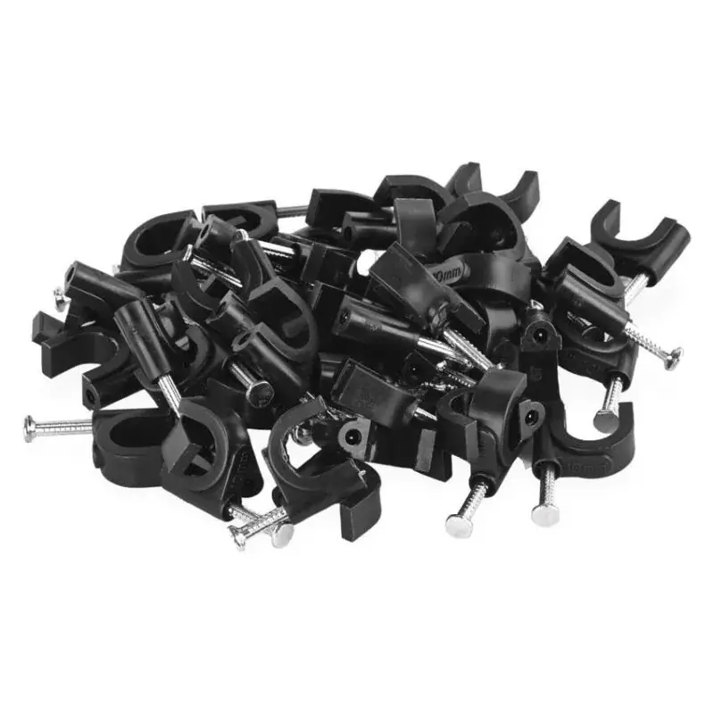 Biztonságos fizetés Kör alakú kábelbilincs 10 mm, fekete, 50 szt