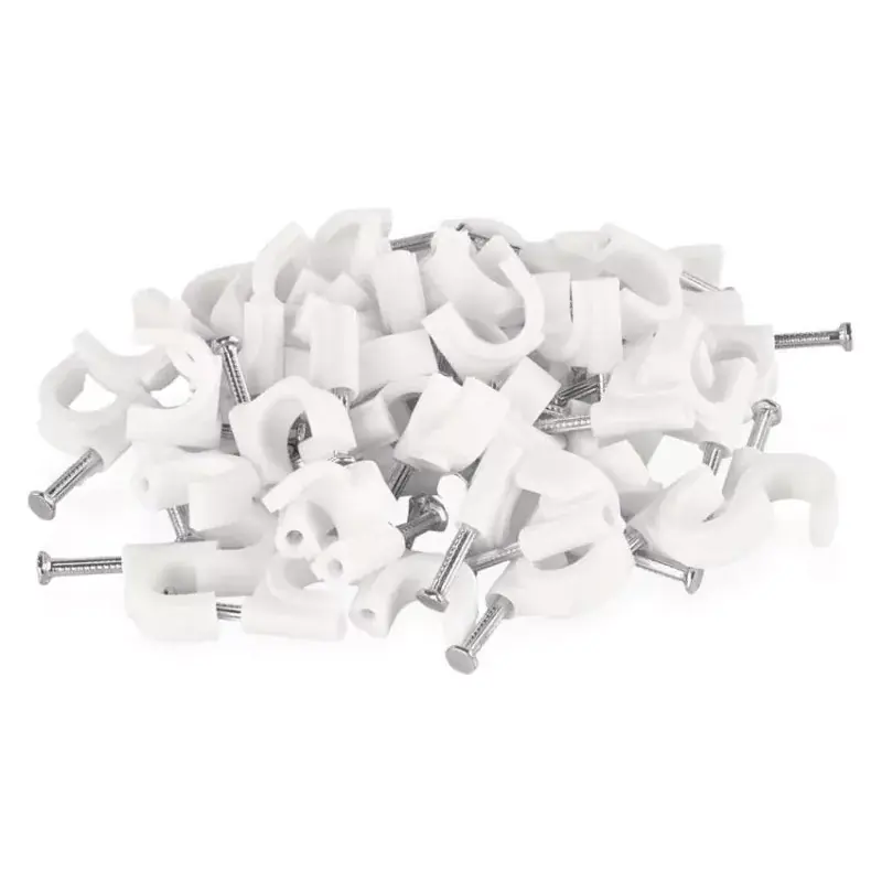 Azonnal elérhető Kör alakú kábelbilincs 10 mm, fehér, 50 szt