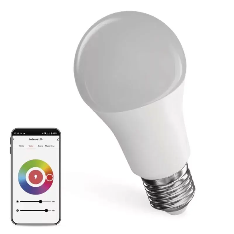 Különleges ajánlat LED izzó GoSmart A60 / E27 / 11 W (75 W) / 1 050 lm / RGB / dimmelhető / WiFi