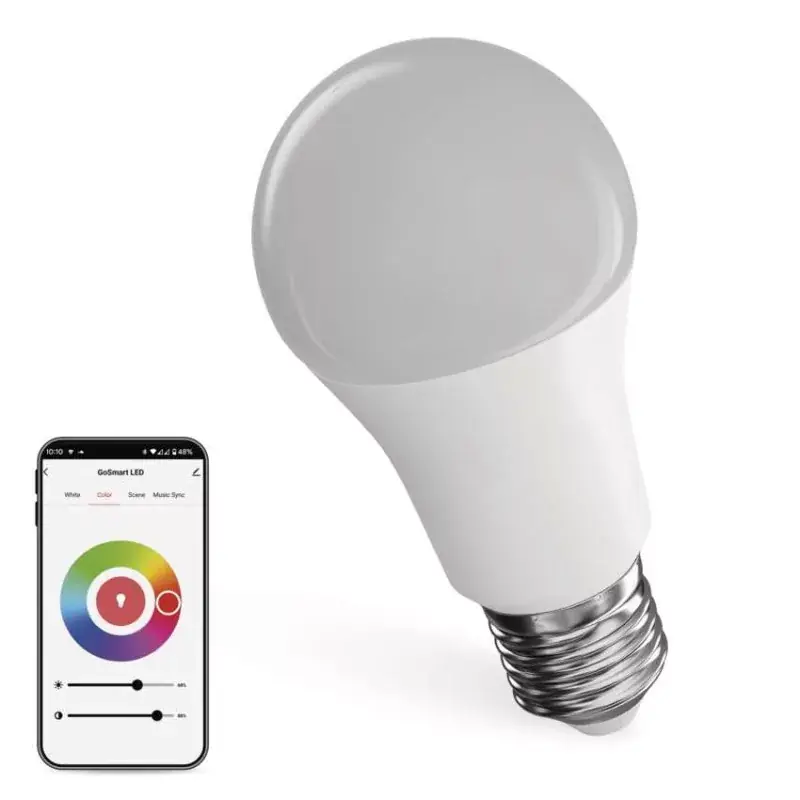 LED izzó GoSmart A60 / E27 / 9 W (60 W) / 806 lm / RGB / dimmelhető / WiFi Ne maradj le